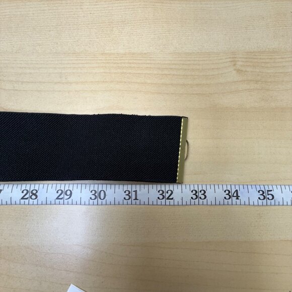 Elastic Black Belt With Brass Elephant Buckle Adjustable Detailed Boho Unique Ha - Picture 5 of 5